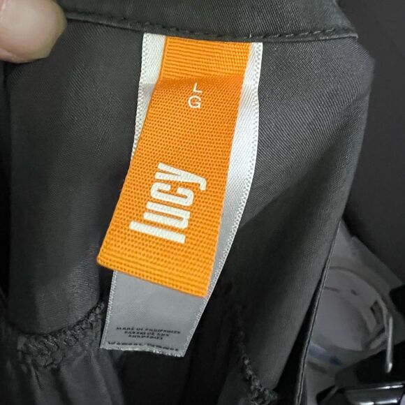 Lucy Gray Collared Short Sleeve Utility Button Down Cinched Waist Dress Large - Picture 7 of 10